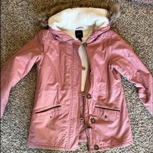 Pink jacket, great for winter or spring